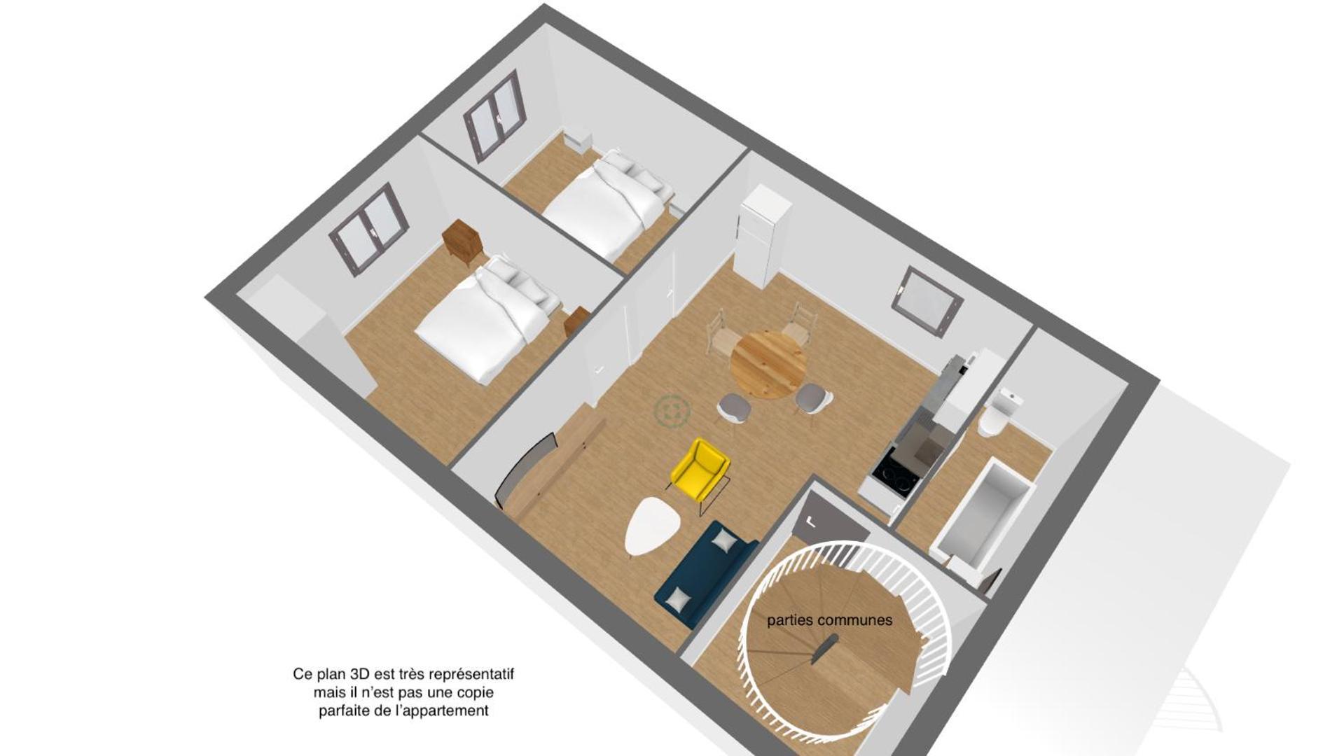 Appartement Climatise 2 Chambres 索恩河畔自由城 外观 照片