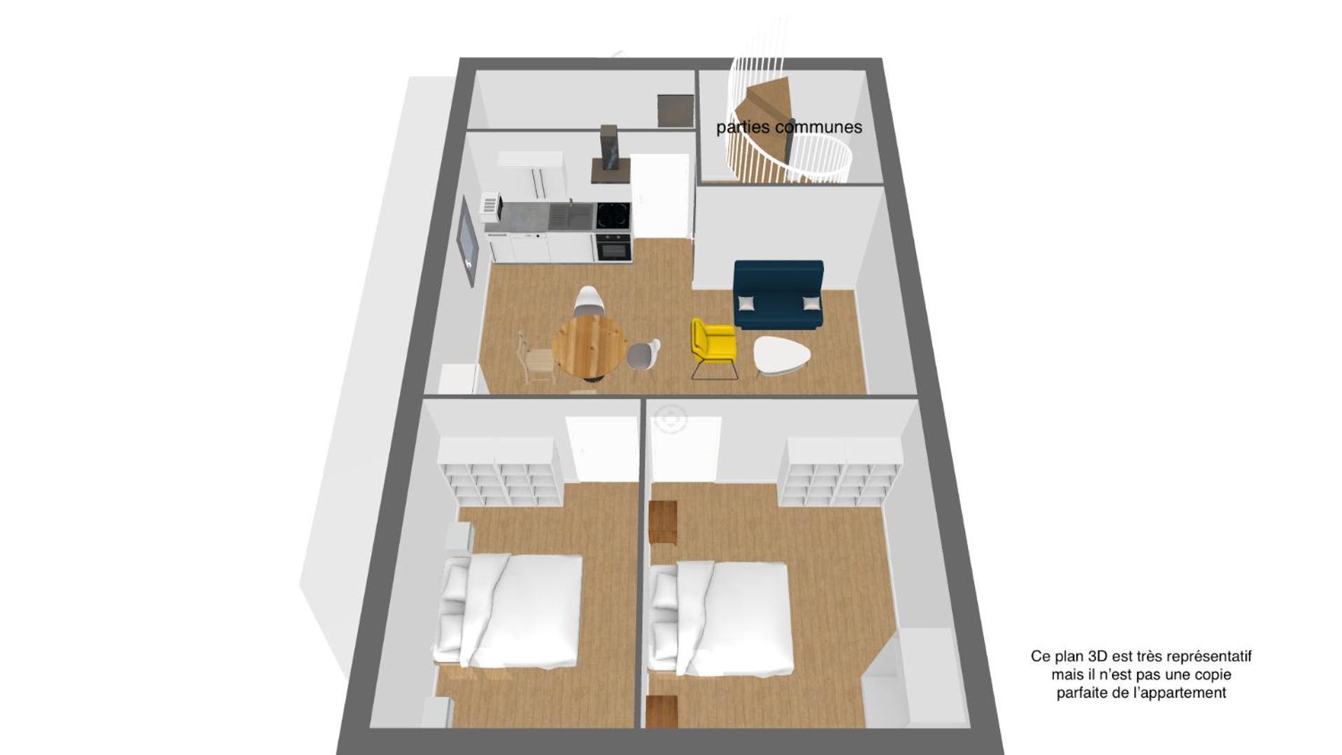 Appartement Climatise 2 Chambres 索恩河畔自由城 外观 照片